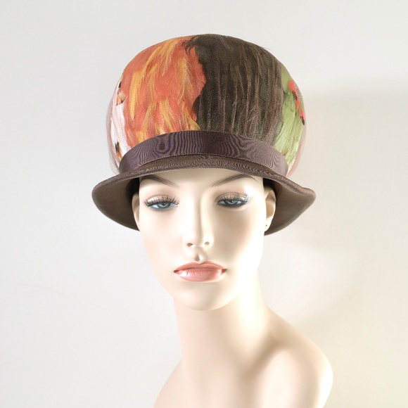 1960s Angel Designs Feather-Covered Cloche Hat main image 5